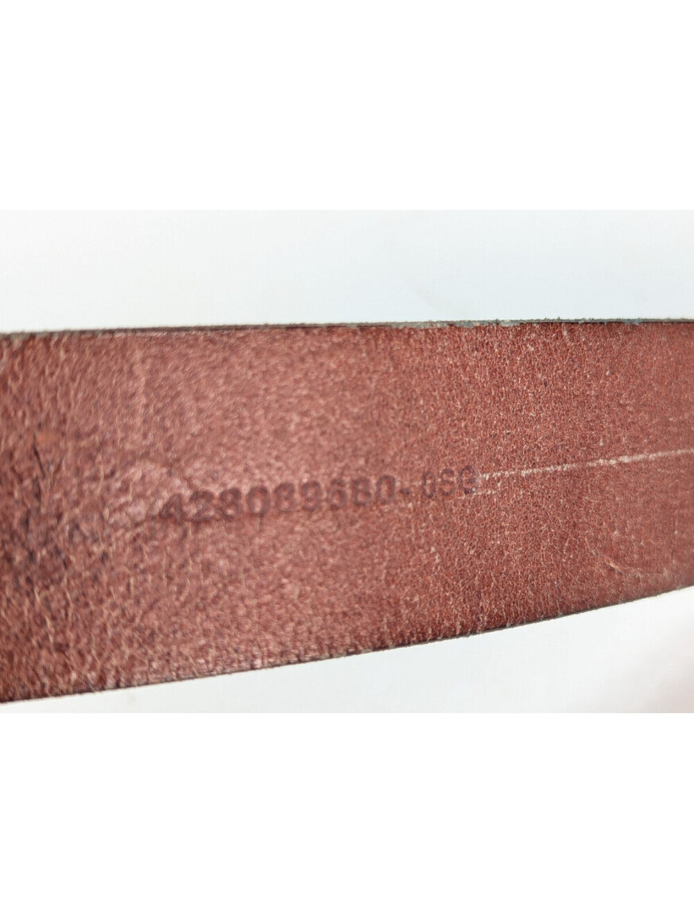 Lauren Ralph Lauren Monogramed Brass Buckle Brown Leather Belt 34-36" Lions Logo - Picture 6 of 8